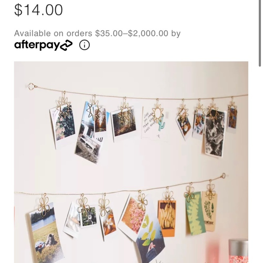 UO pink picture clip banner. SET OF 2